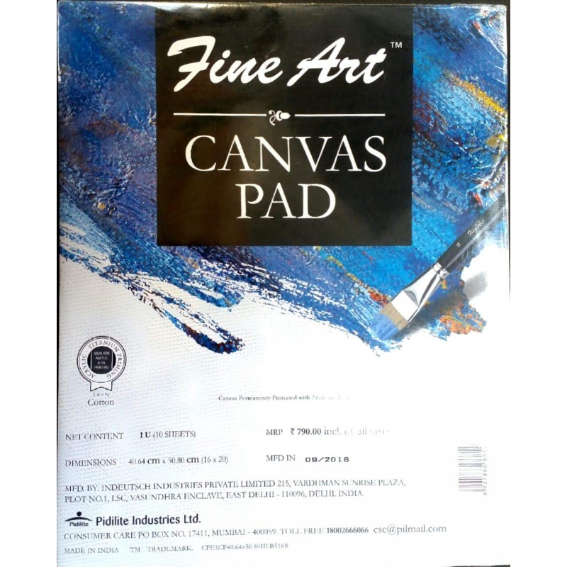 Fine Art Heavy-Weight Acrylic Painting Canvas Pad (9 X 12 Inch